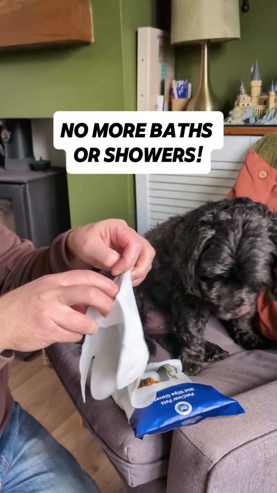 No need to bath or shower your dog or cat again - these wet wipes for...