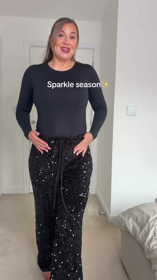 Stretch Sequin Trousers on TikTok